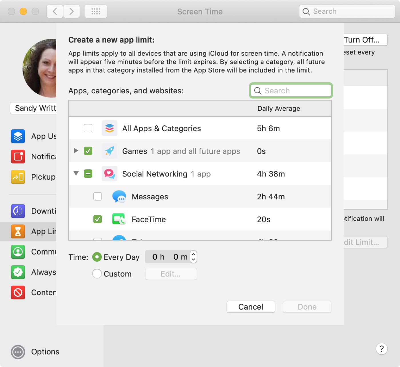 Screen Time App Limits Apps Mac