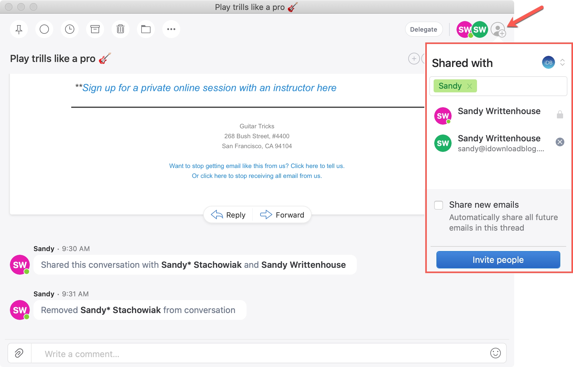 Spark Share Email Mac