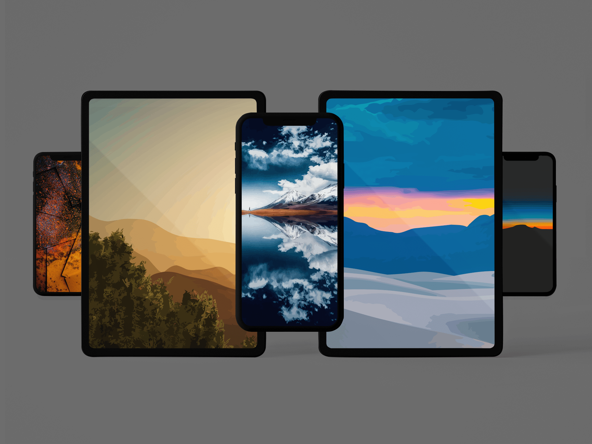 Vector Landscape Wallpapers For Iphone Ipad And Desktop