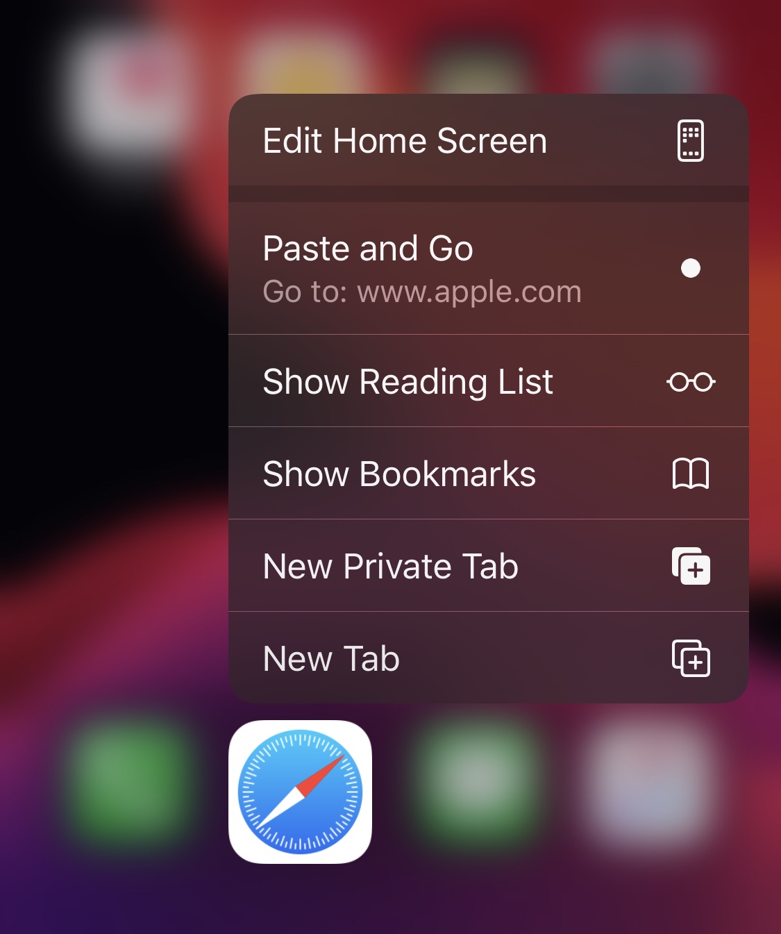 PasteAndGo2 добавляет новую функцию поиска в меню Haptic Touch на iOS 79