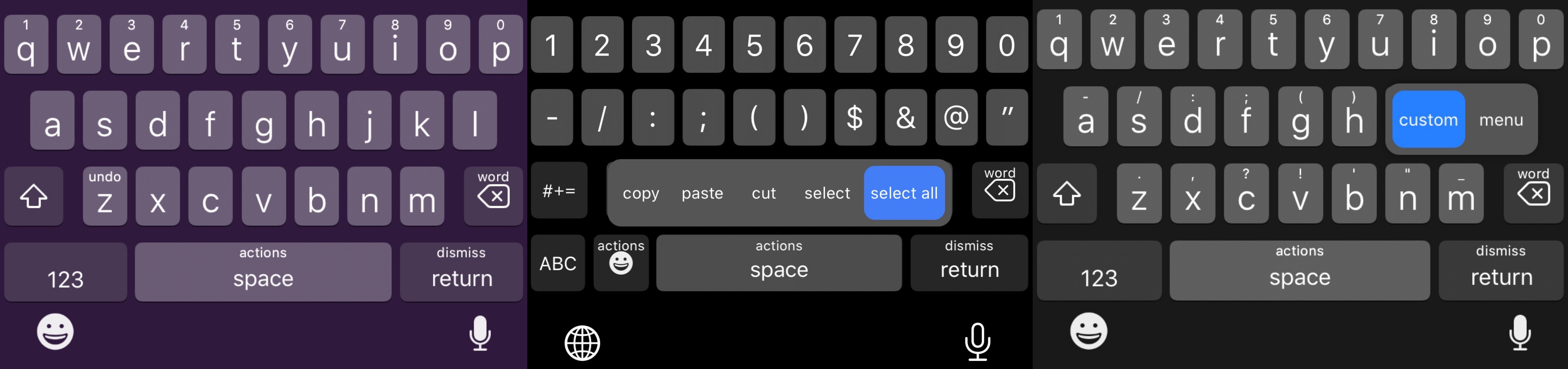 Swipe from any key on the keyboard to invoke assigned actions with SwipeExtenderX.