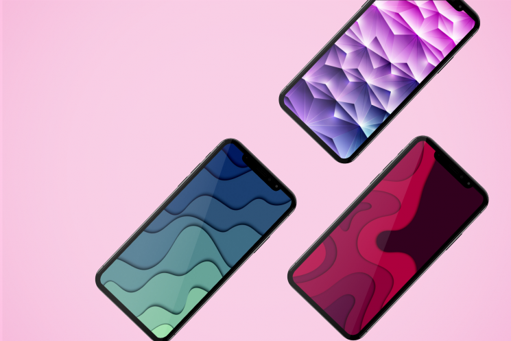 Abstract geometric iPhone wallpaper pack