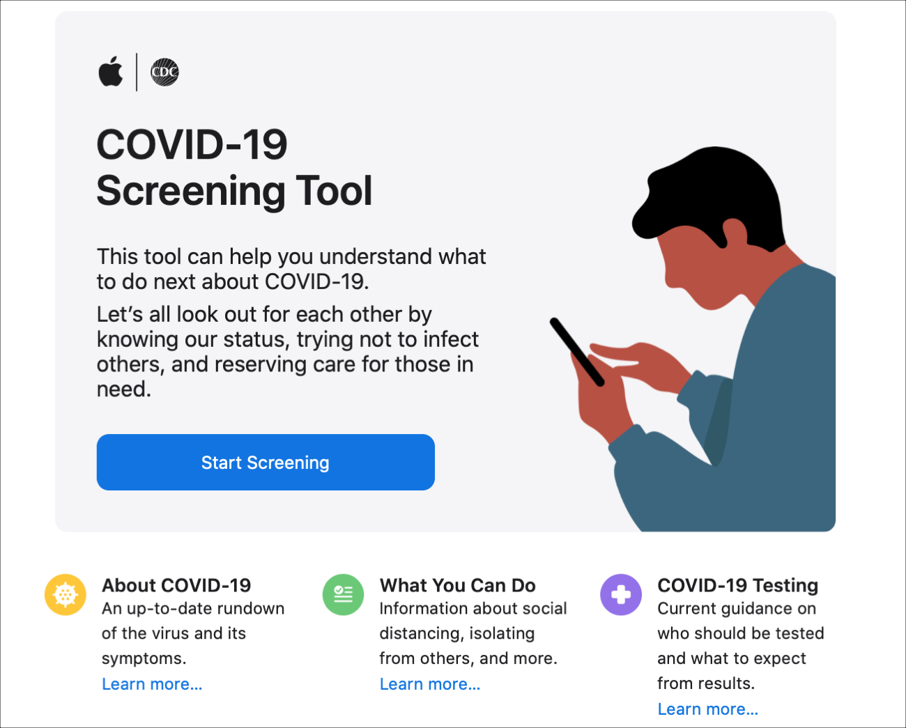 Apple COVID-19 Website