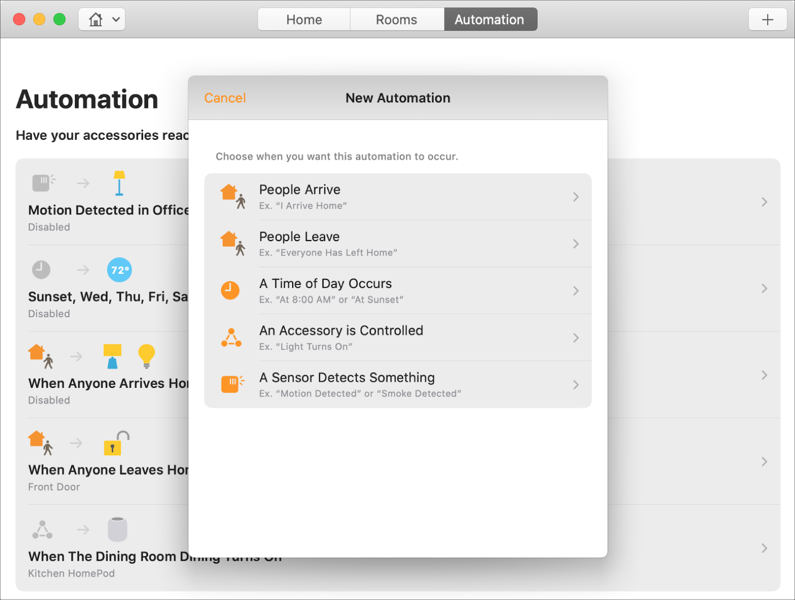 Create Home Automation on Mac