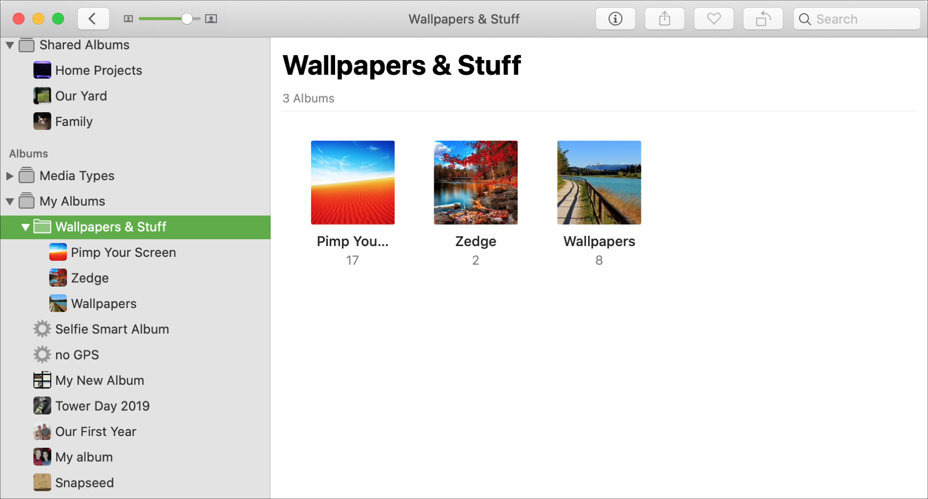 Created Folder in Photos Mac