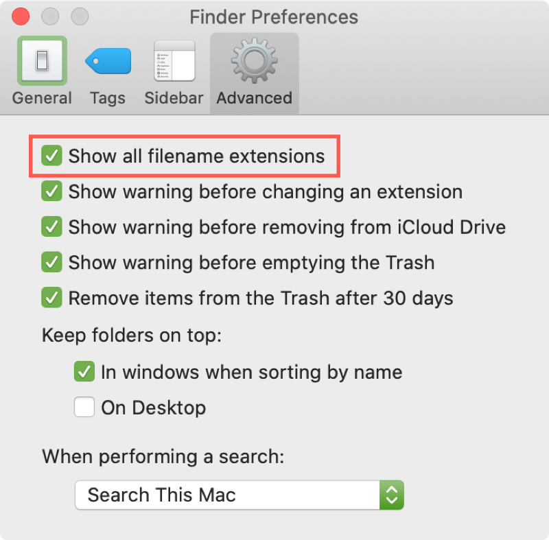Finder Show Filenames Mac