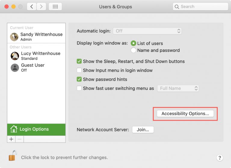 How to enable accessibility options on Mac’s login screen
