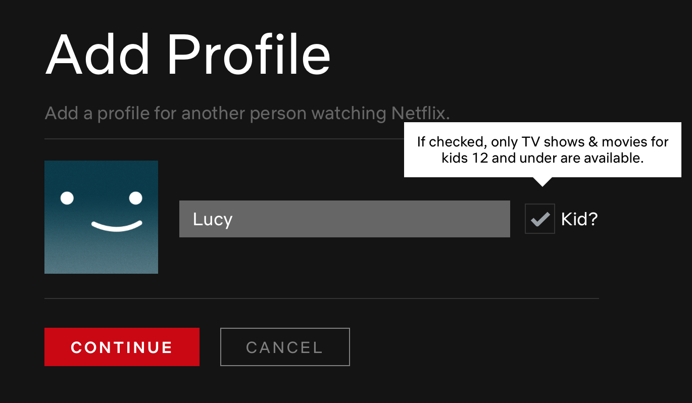 Netflix Add Kids Profile Web