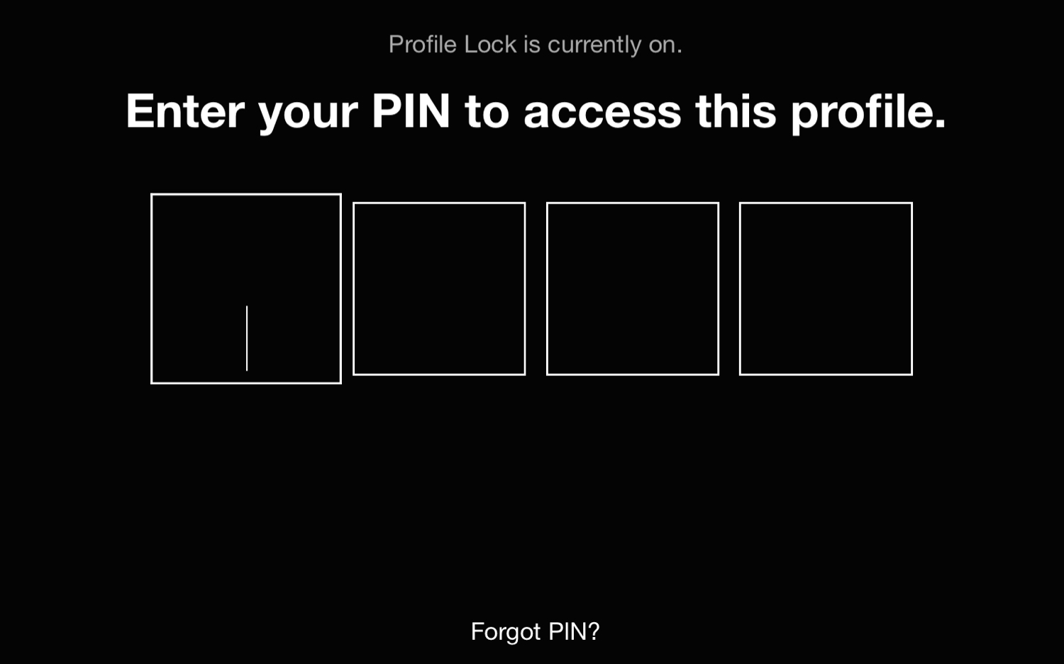 Netflix Enter Profile PIN Web