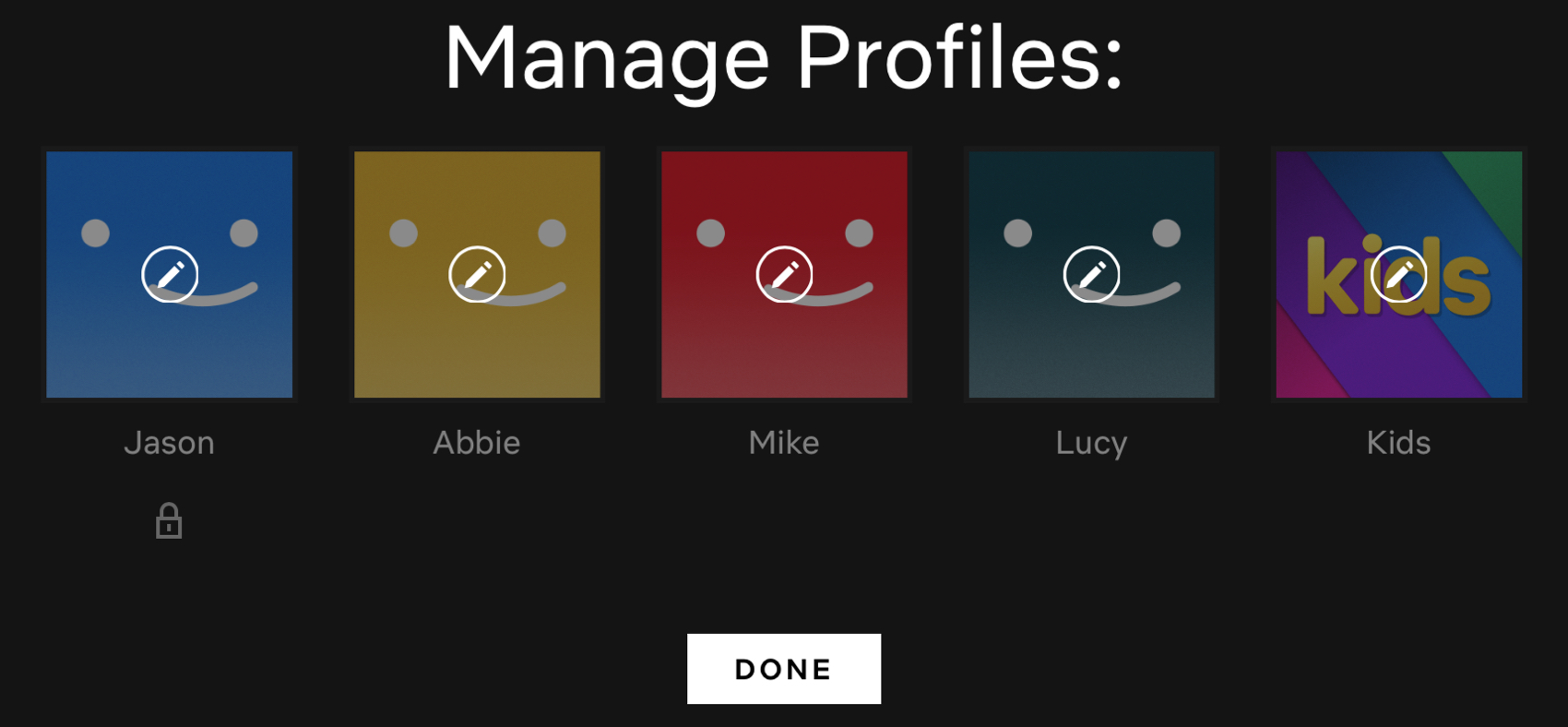 Netflix Manage Profiles Web