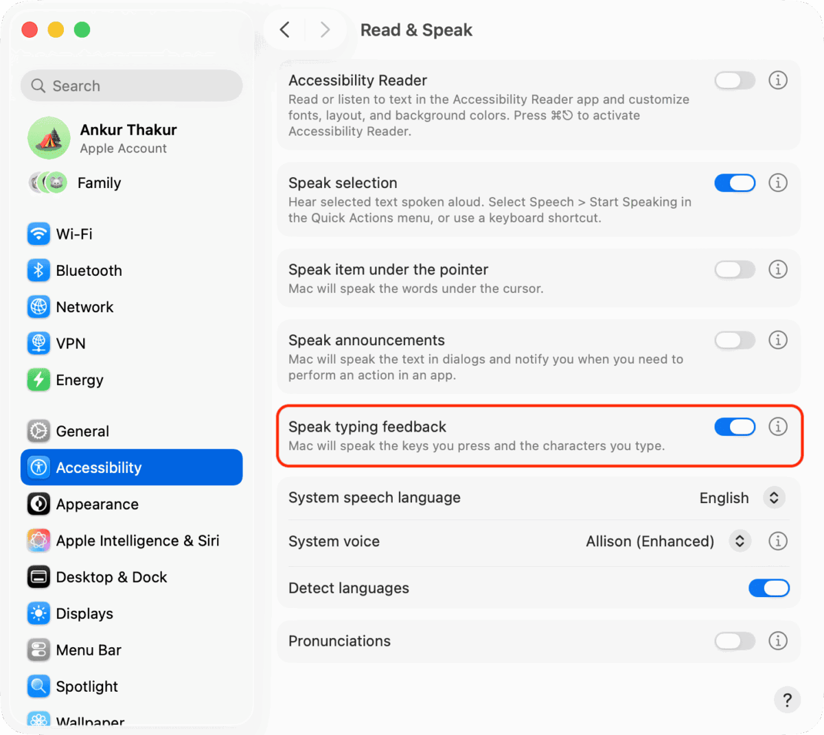 How to configure accessibility keyboard settings on Mac