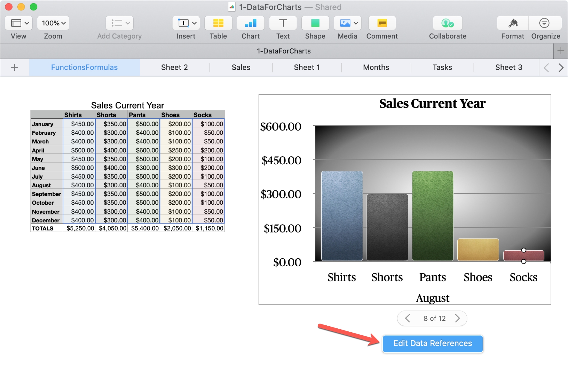 Edit Chart References Button in Numbers Mac