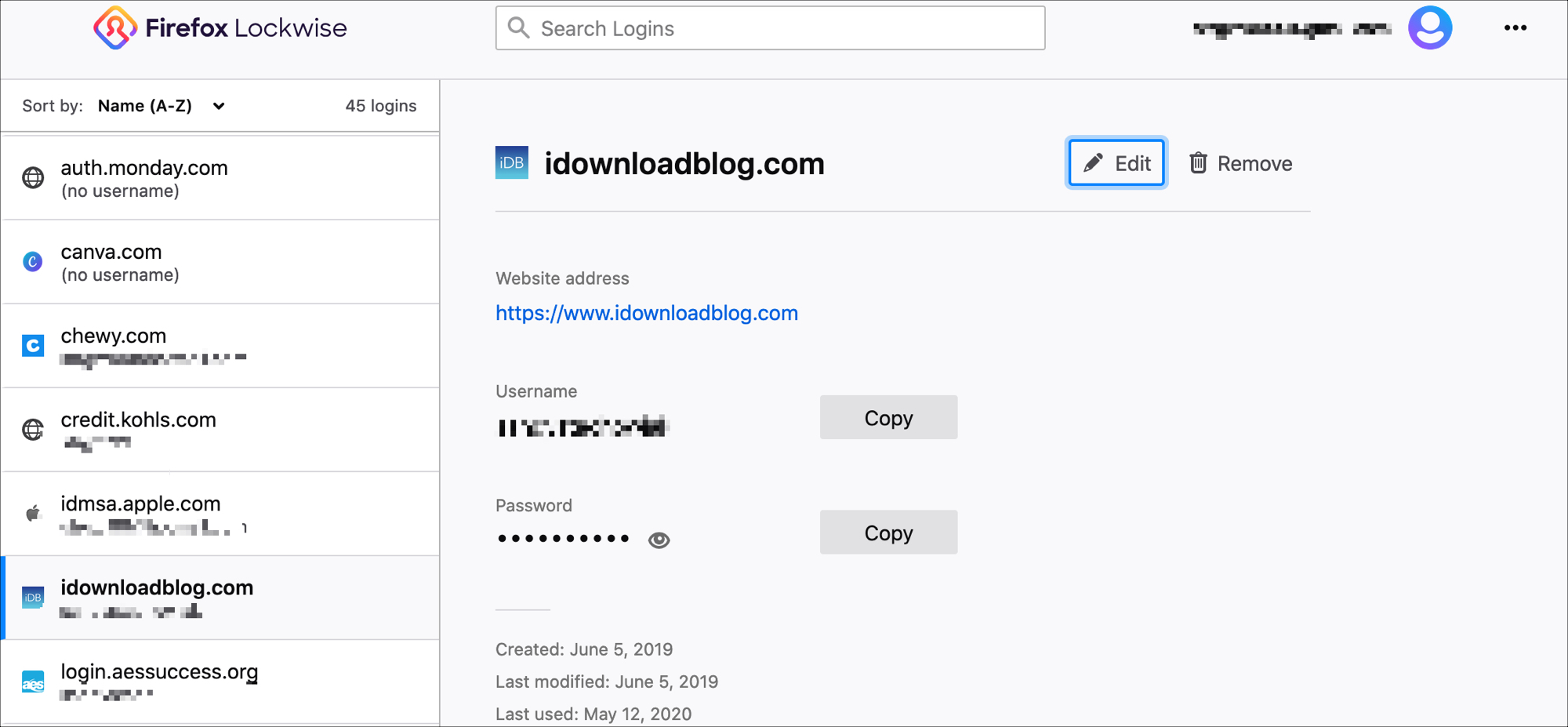 Firefox Logins and Passwords