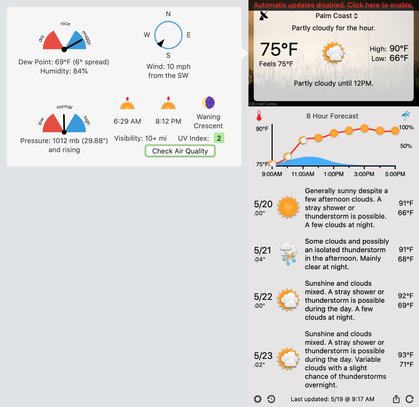 Forecast Bar app on Mac
