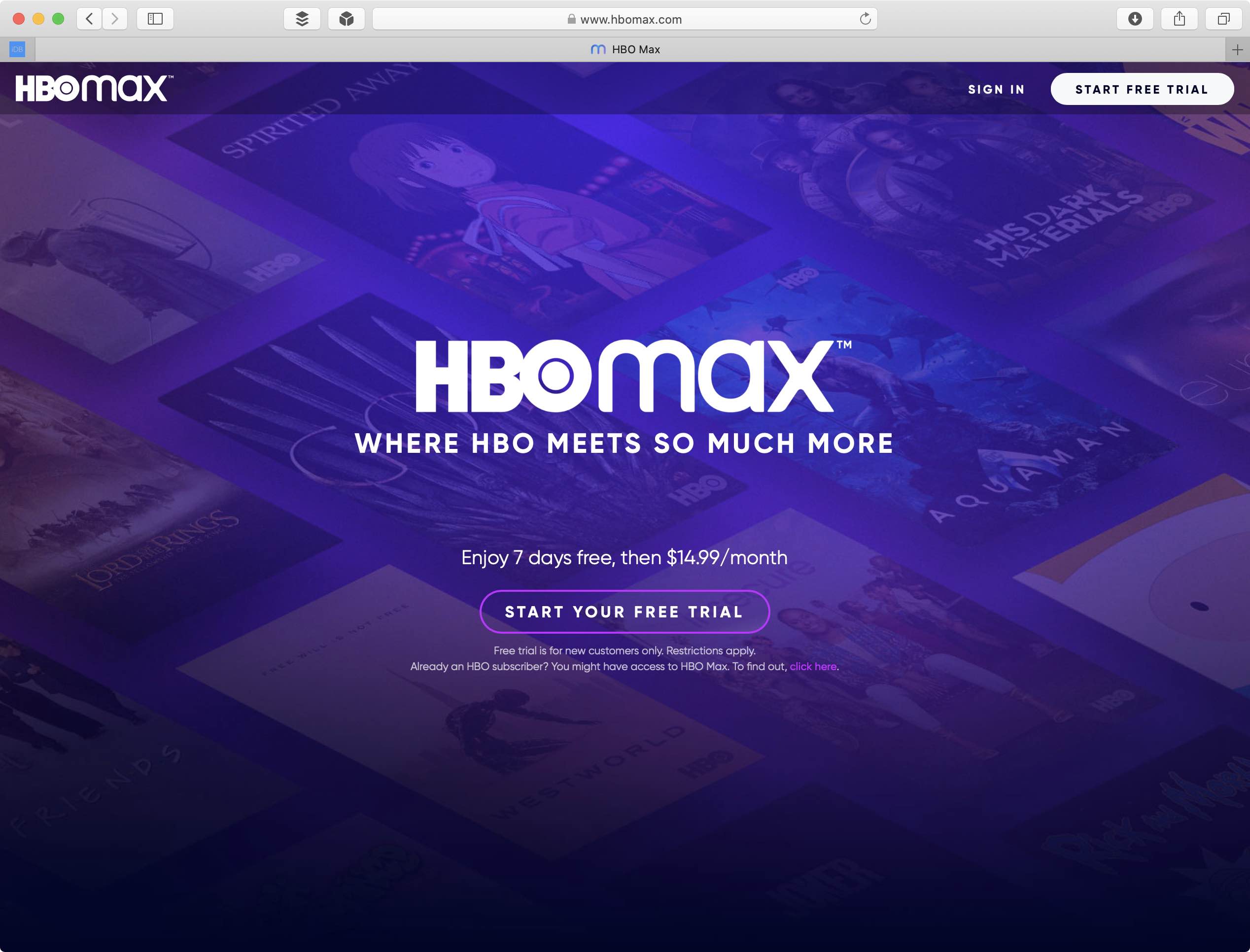 hbo max app mac