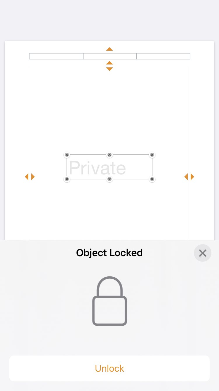 Pages Arrange Unlock Object iPhone