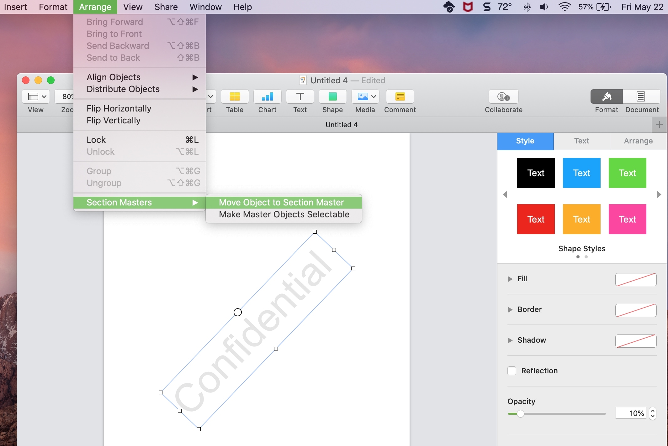 How To Add A Watermark In Pages On Mac Iphone And Ipad