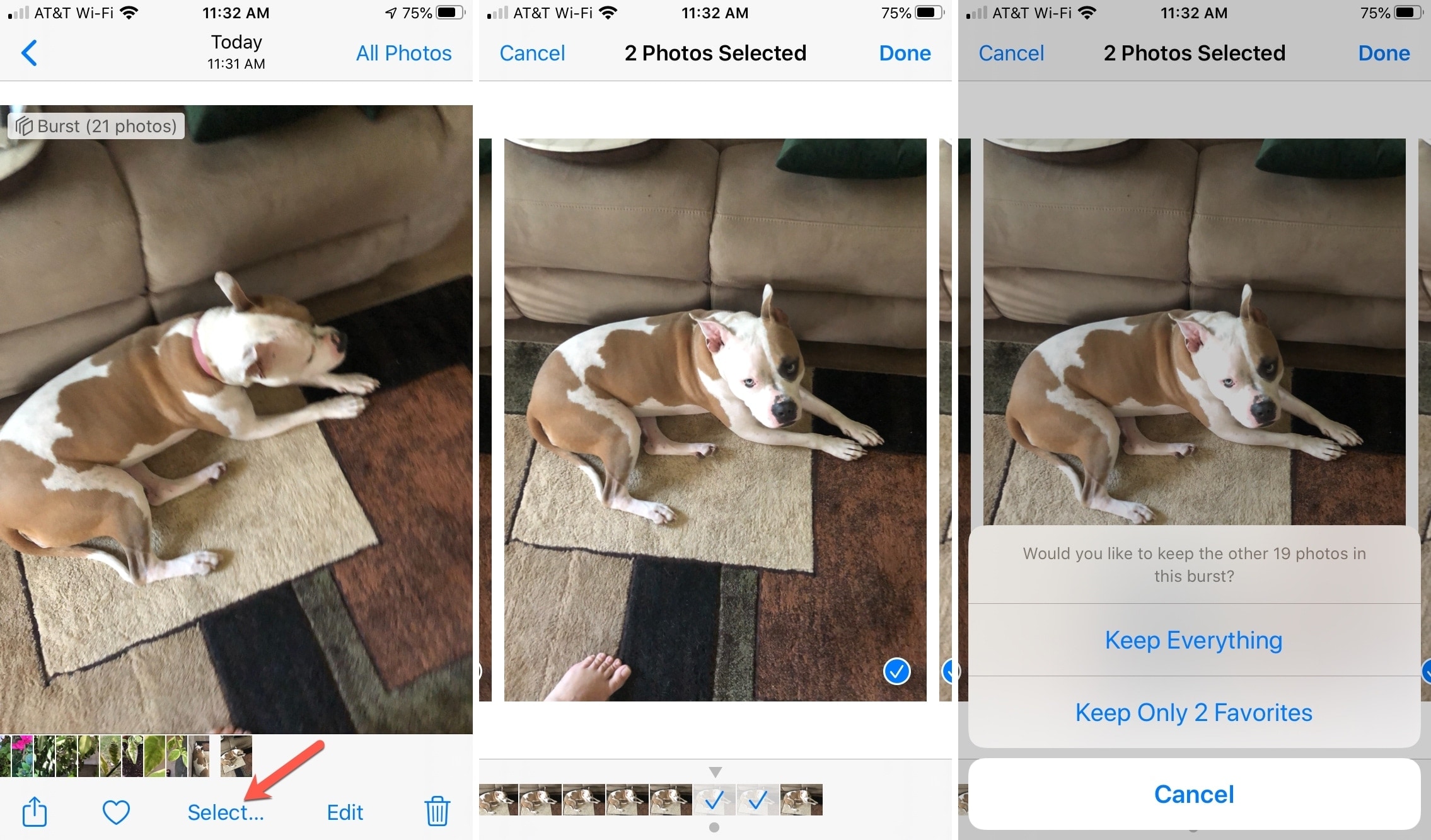 Select and Keep Burst Photos on iPhone