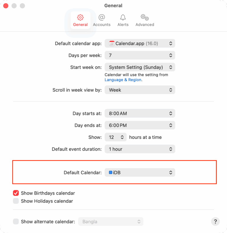 How to set a default calendar on iPhone, iPad, and Mac