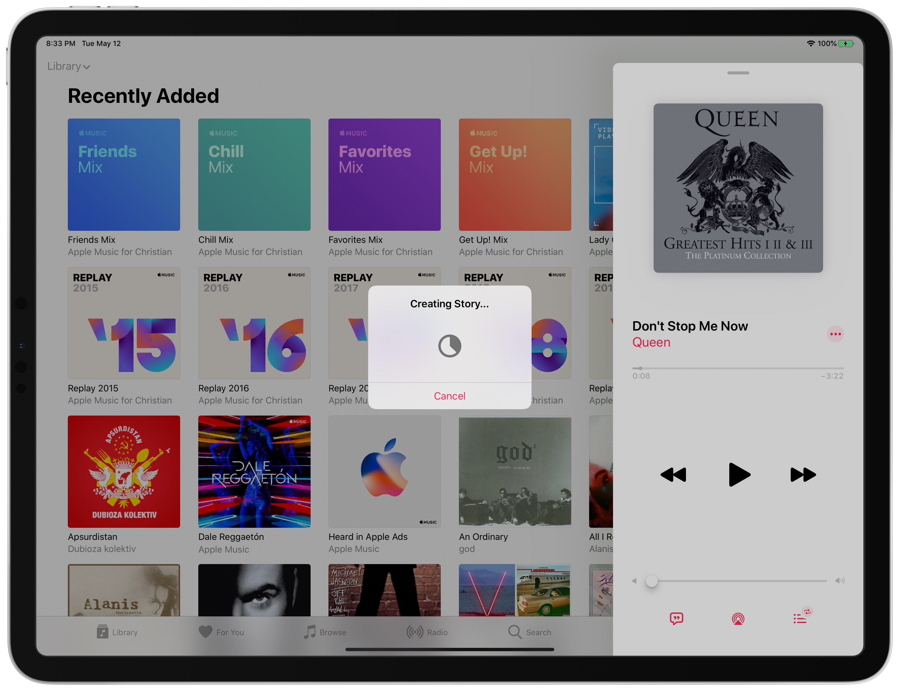 iOS 13.5 iPadOS Apple Music sharing to Instagram and Facebook Stories