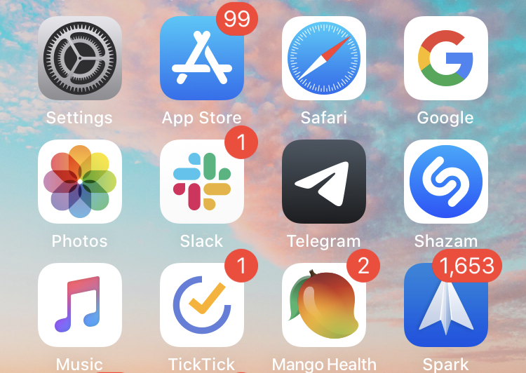 iPhone Home Screen by Usage