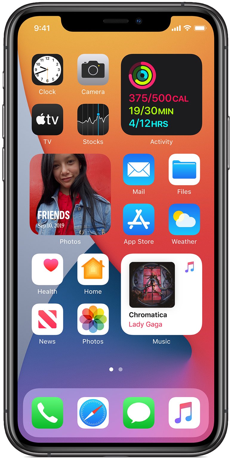 Widgets on the iPhone Home screen in iOS 14