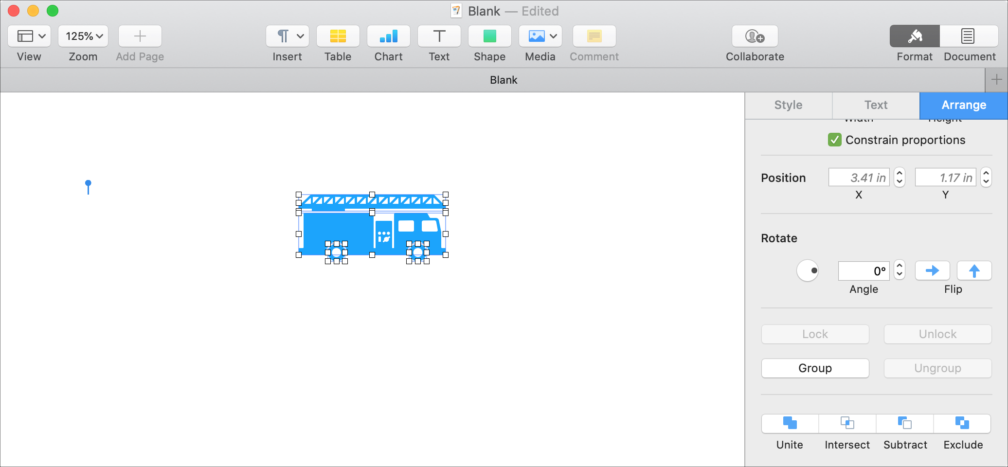 Break Apart Shapes Pages Mac