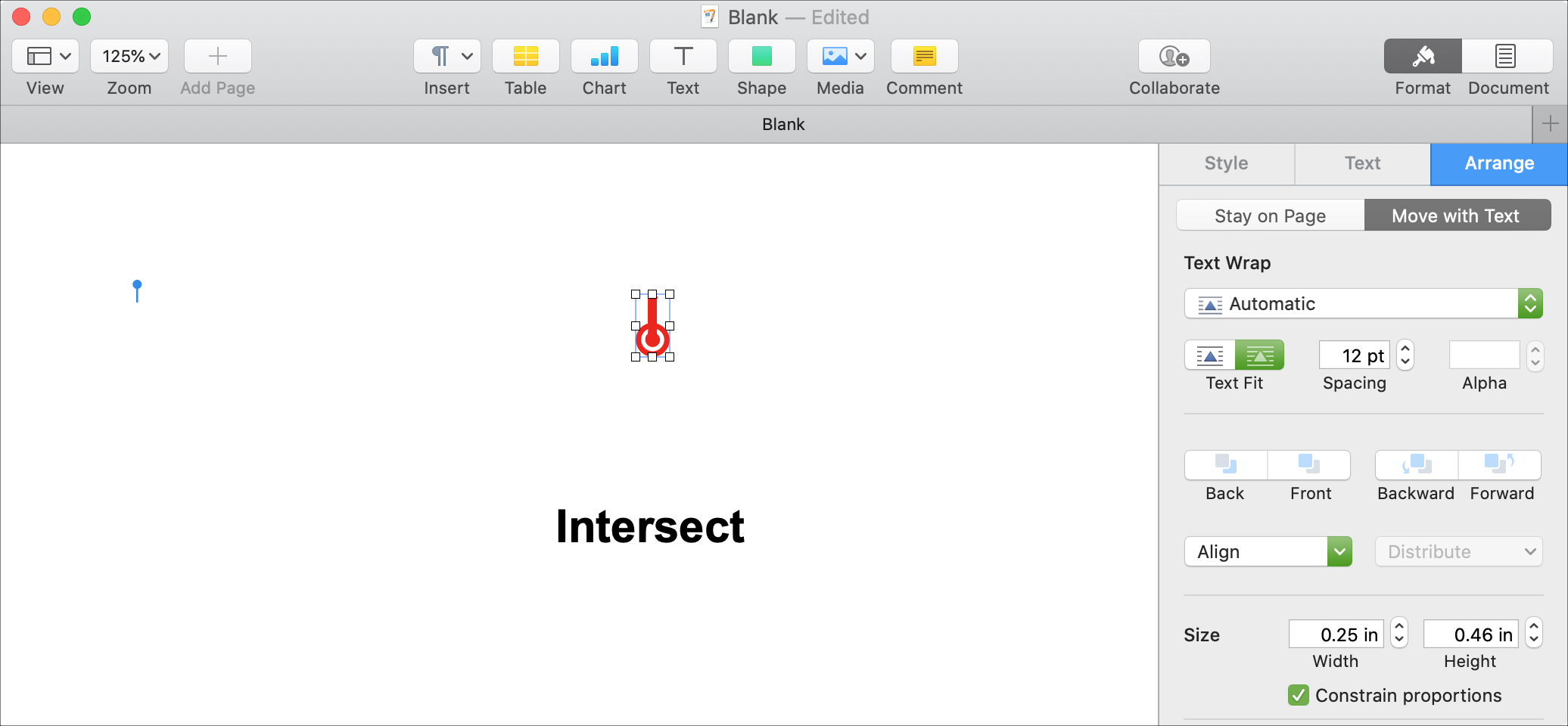 Intersect Shapes Pages Mac