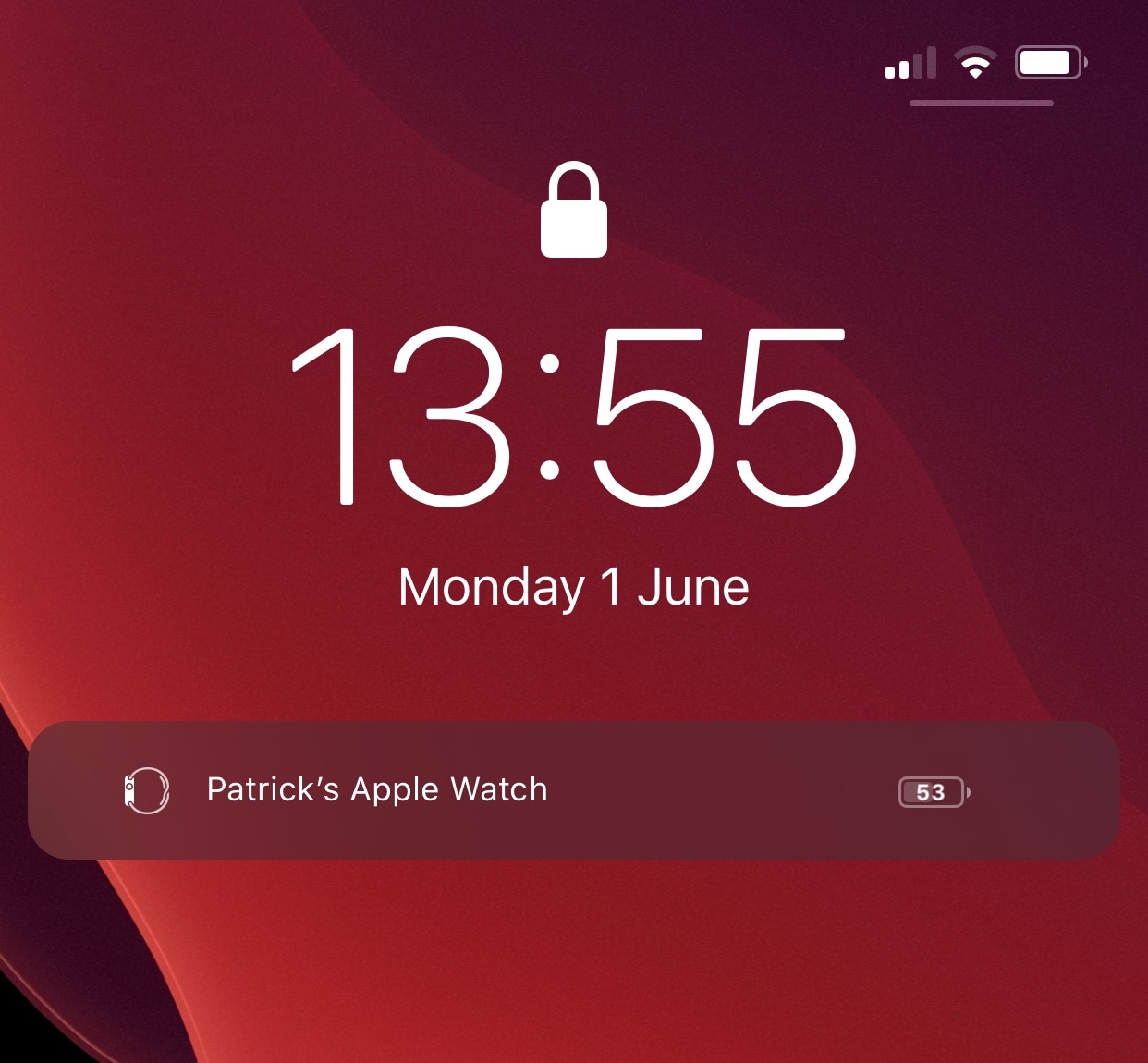 WatchBuddy является постоянным Apple Watch виджет батареи для экрана блокировки iPhone 48