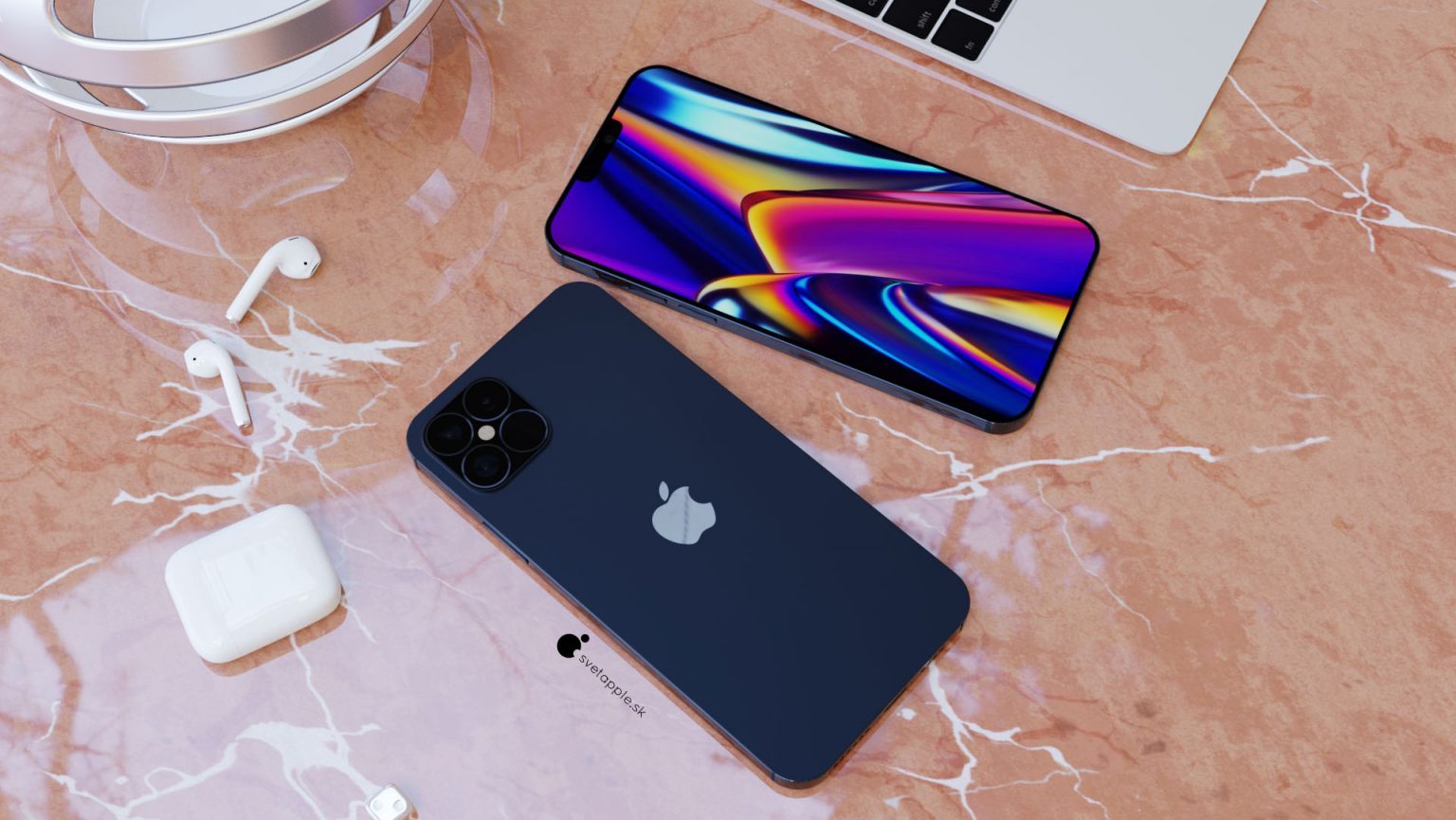 Iphone 12 Renders Show Off The Rumored Navy Blue Color And Flat Edges