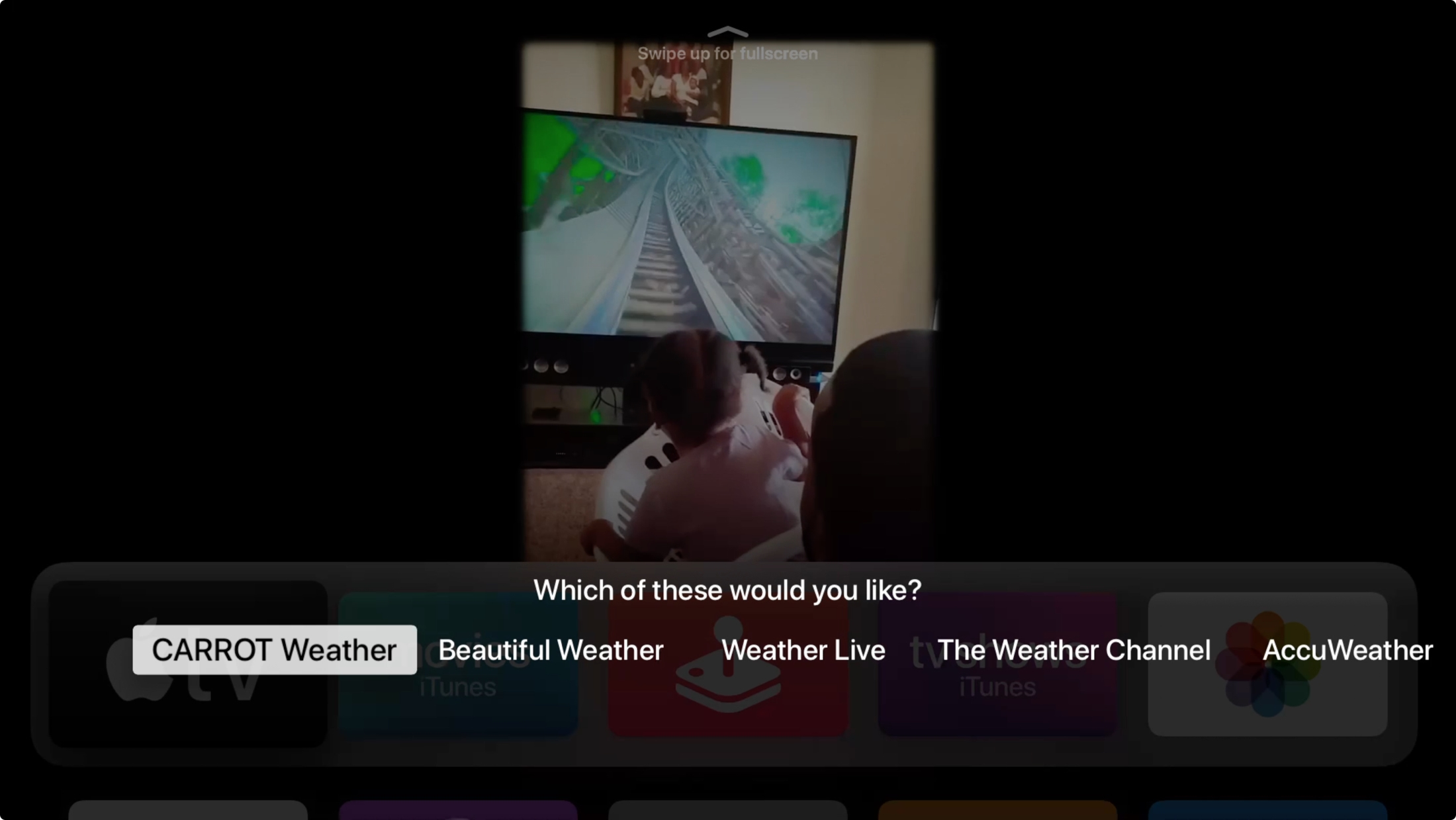 Open Weather Siri on Apple TV
