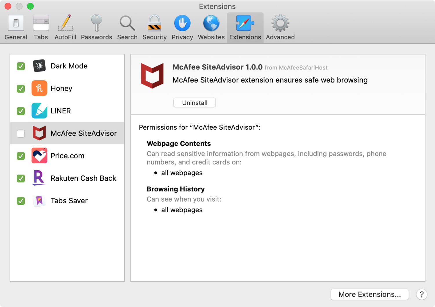 Safari Installed Extensions Mac