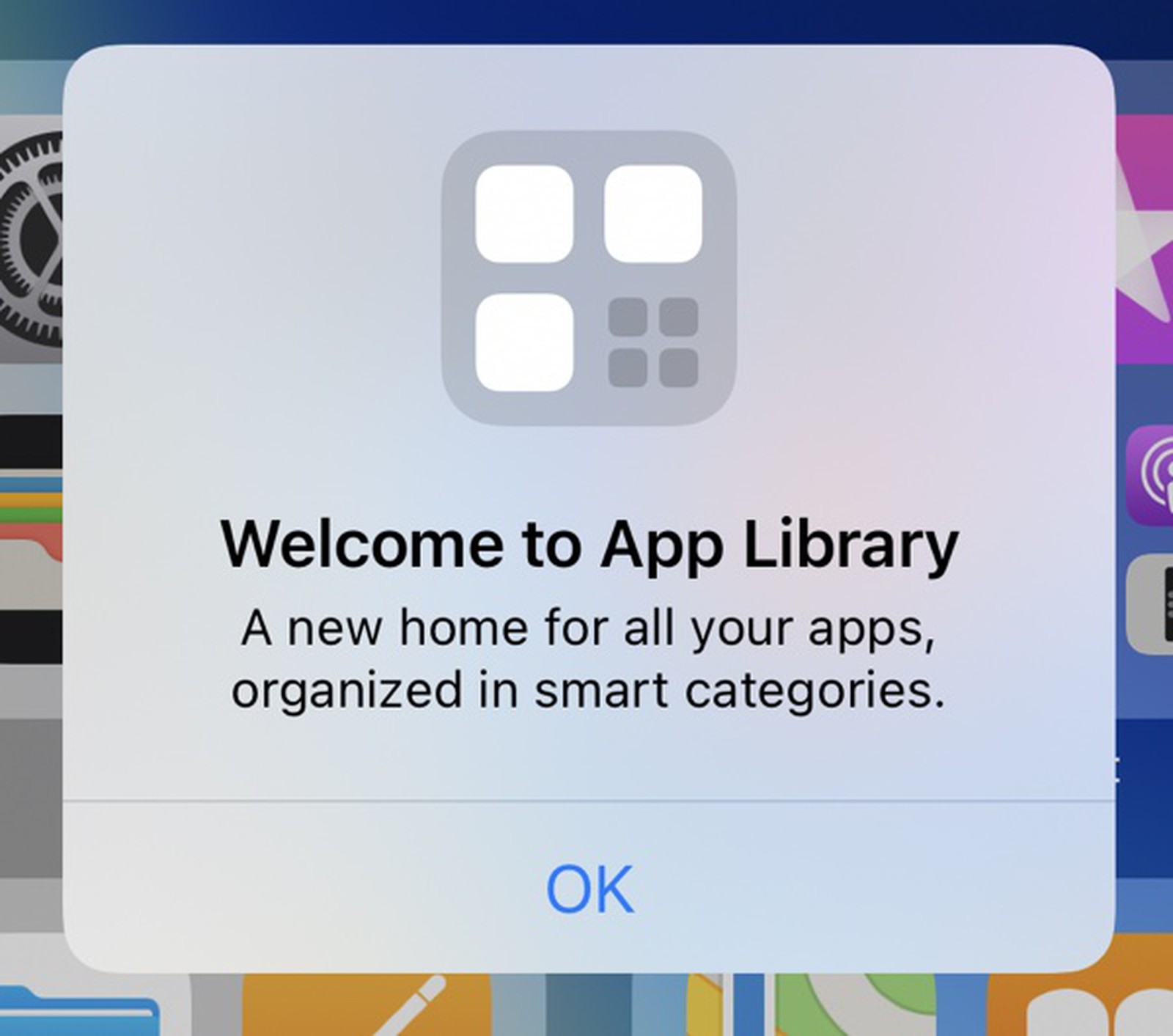 Welcome to App Library splash screen