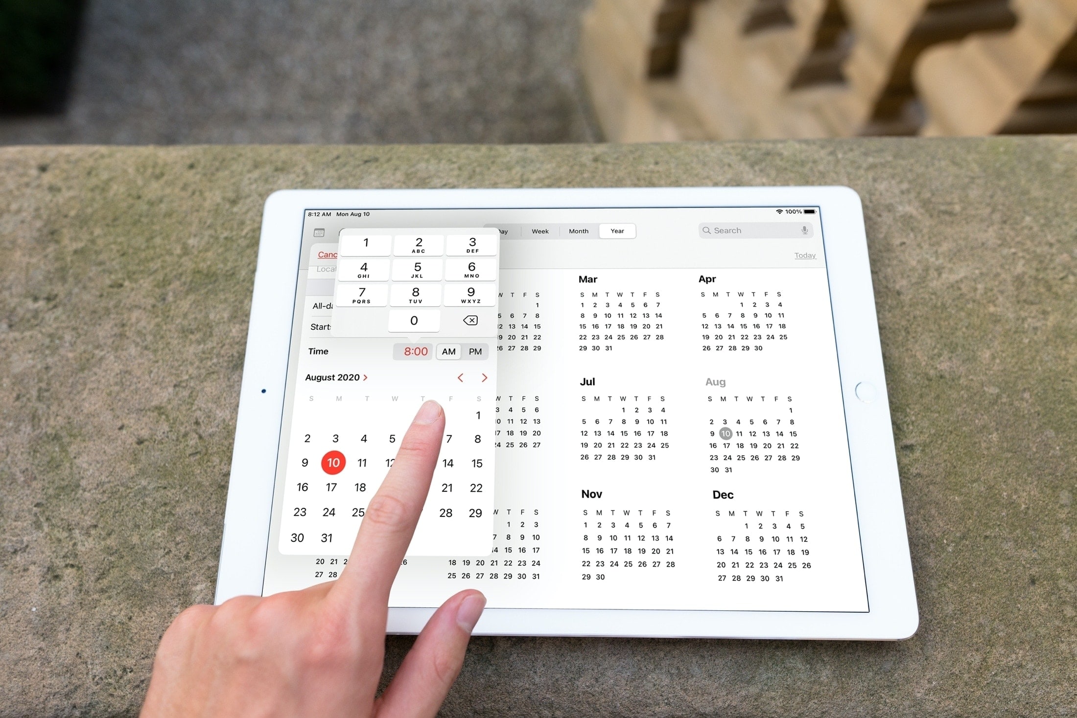 Enhanced Date Time Picker Calendar iPad