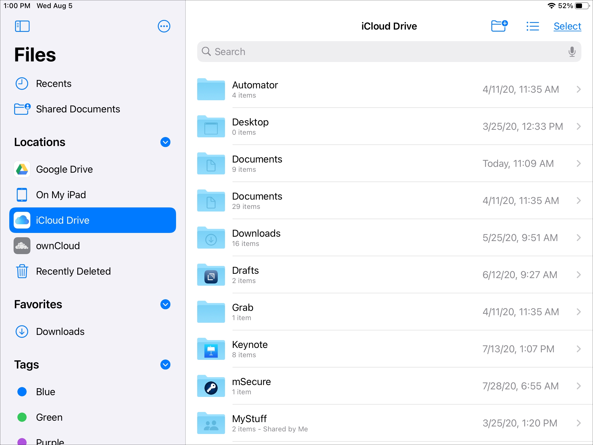 Files on iPadOS 14