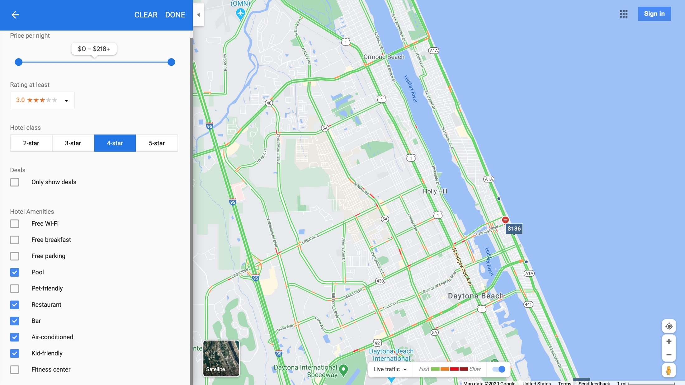 Google Maps More Filters Web