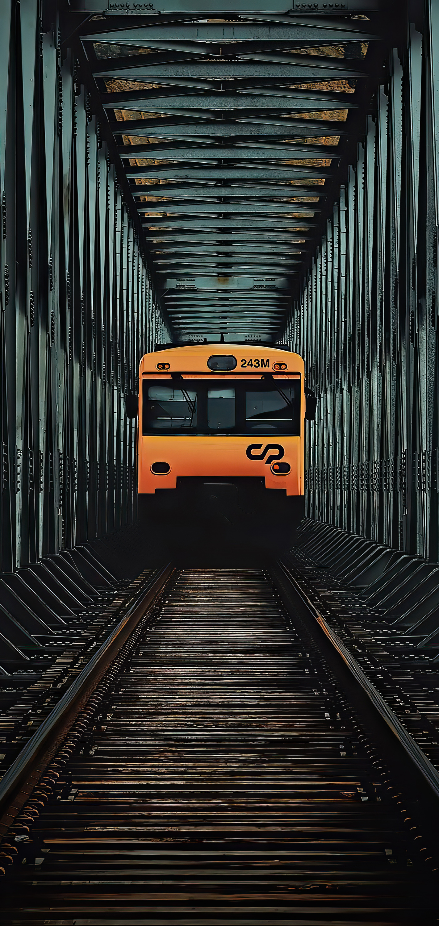 Orange streetcar wallpaper by João Bernardino