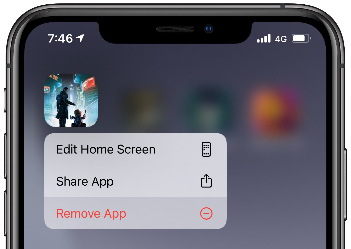 Hide Home screen apps - Remove App option