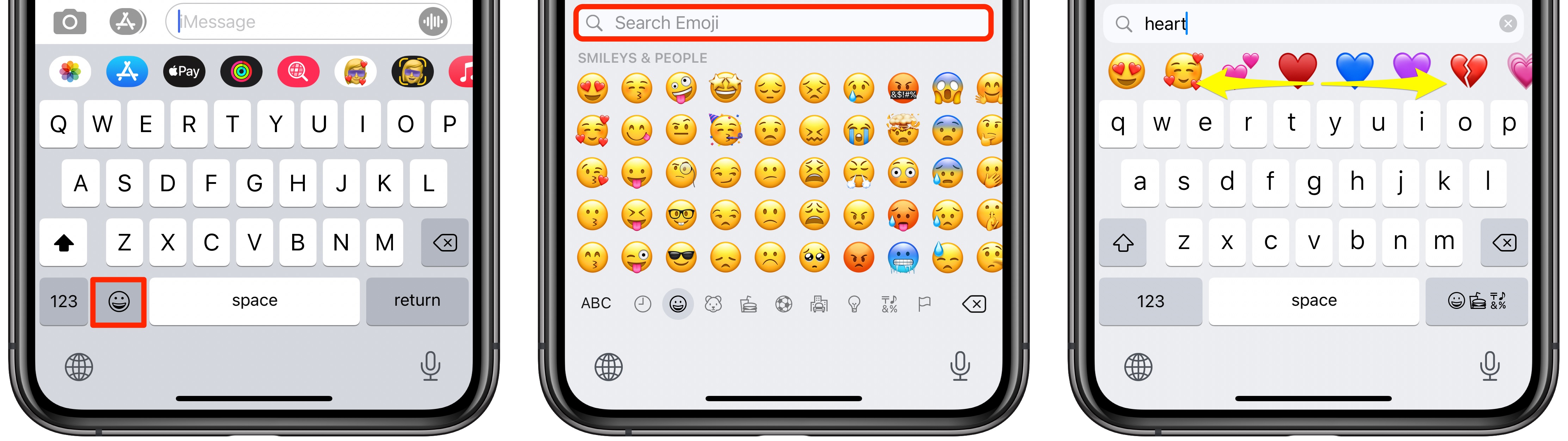 iPhone emoji search