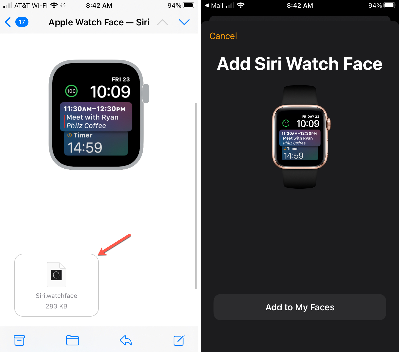 Add a Shared Watch Face From iPhone