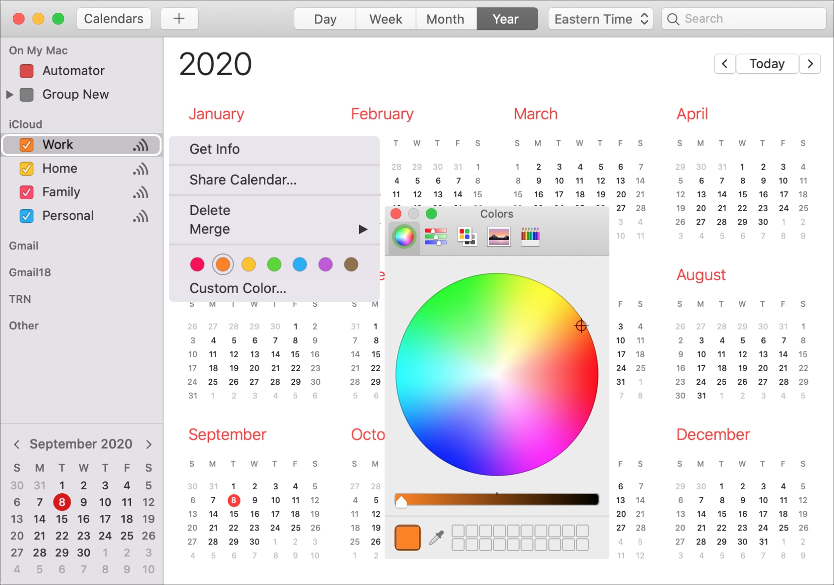 Calendar Mac Change Color