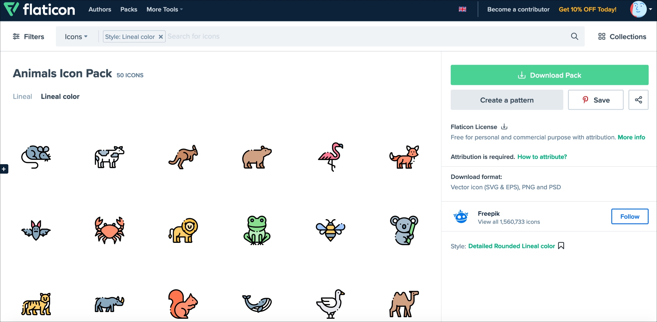 Pack d'icônes d'animaux Flaticon