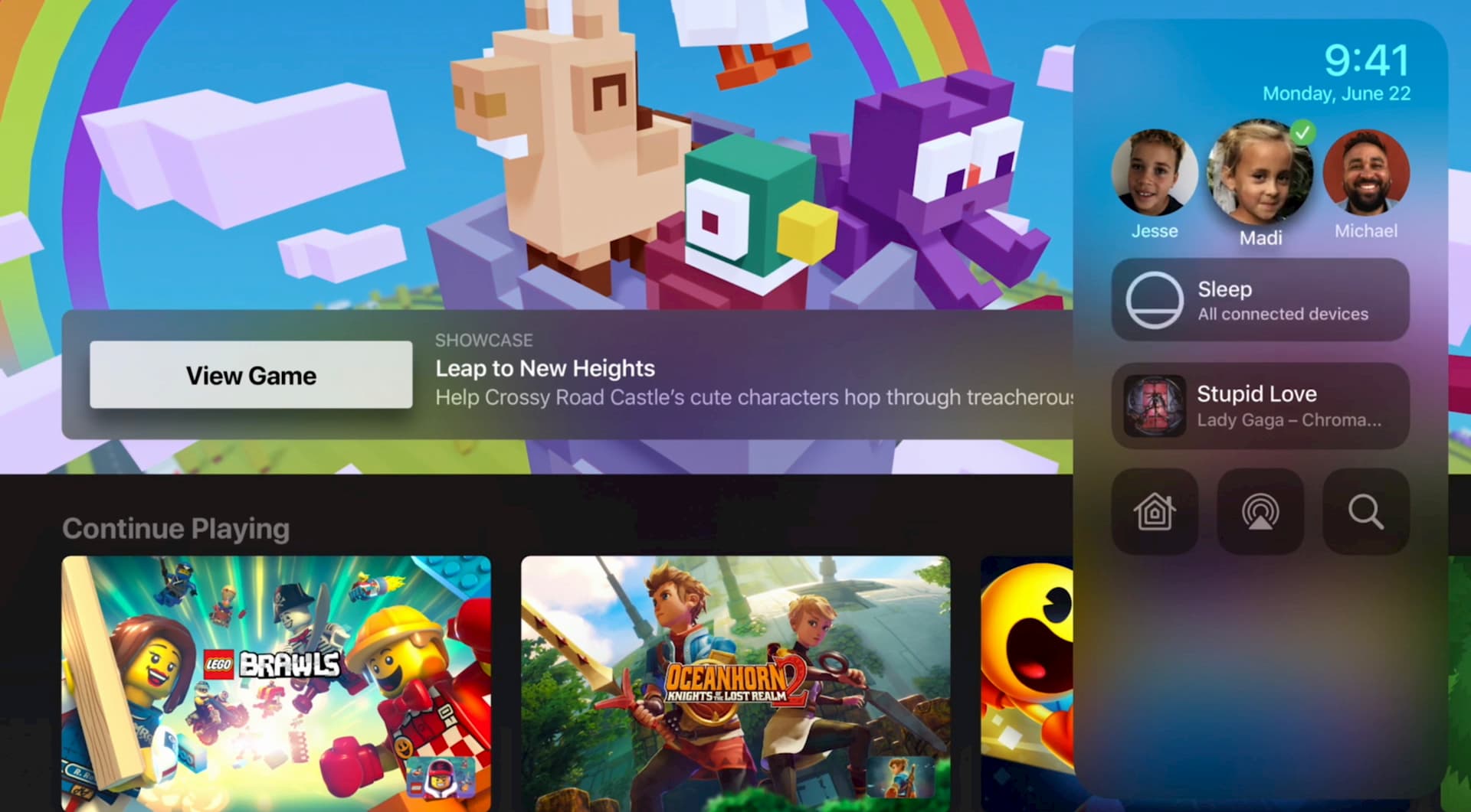Apple TV features tvOS 14 - enchanted multiuser support for Apple Arcade gaming