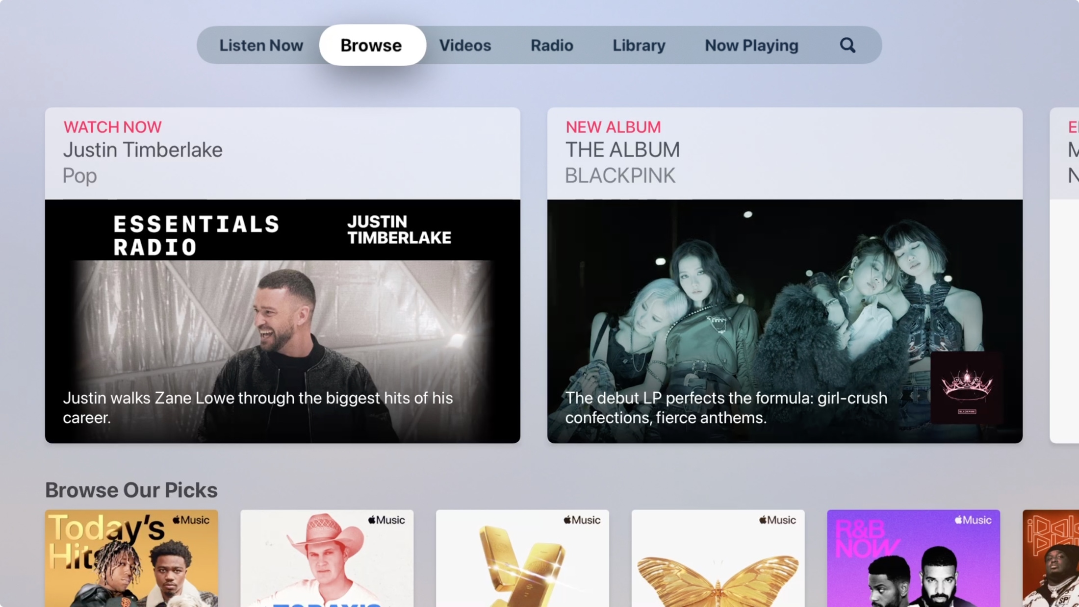 Browse Music on Apple TV