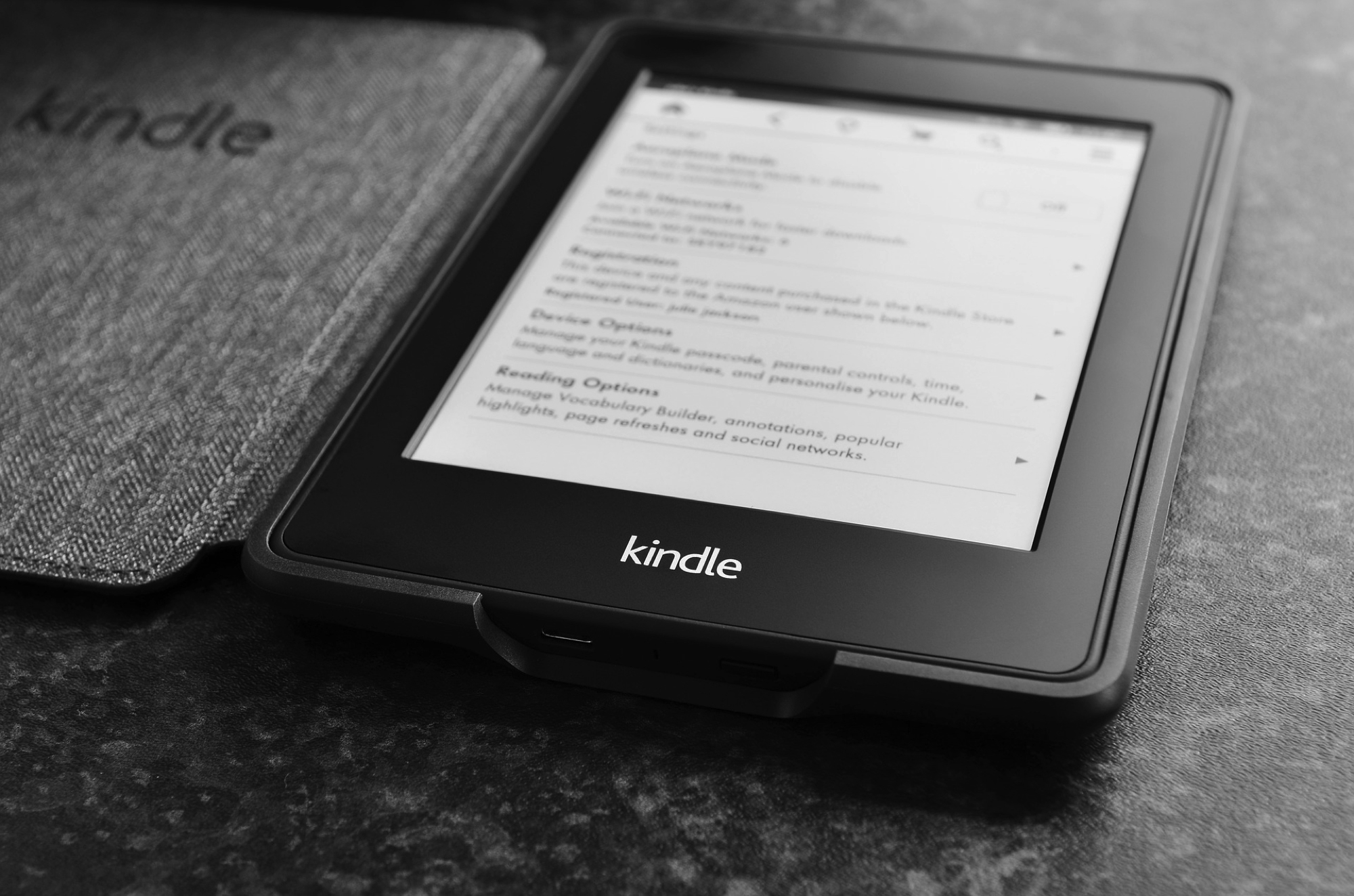 Kindle Paperwhite in Case
