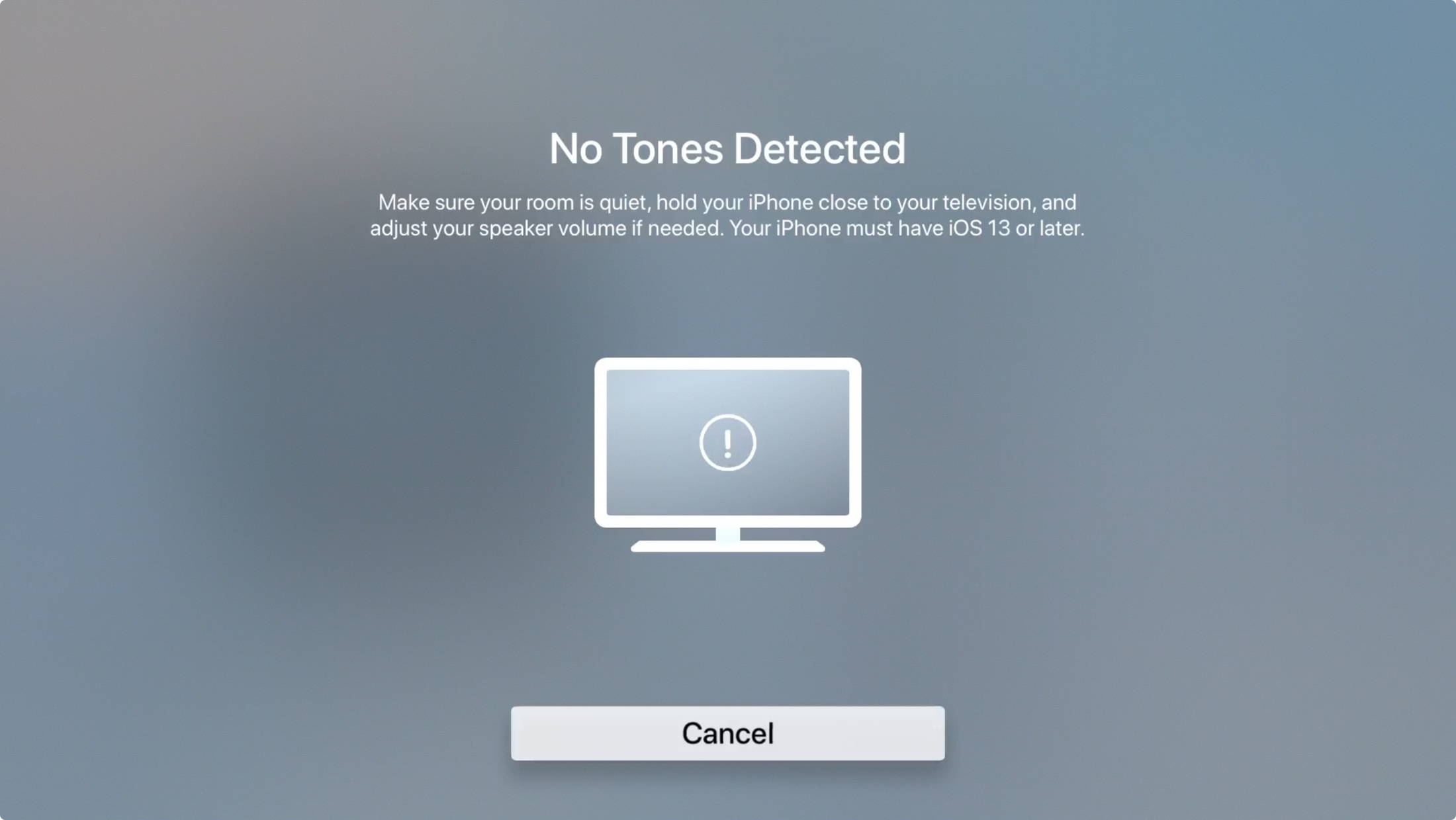 No Tones for Wireless Audio Sync iPhone on Apple TV