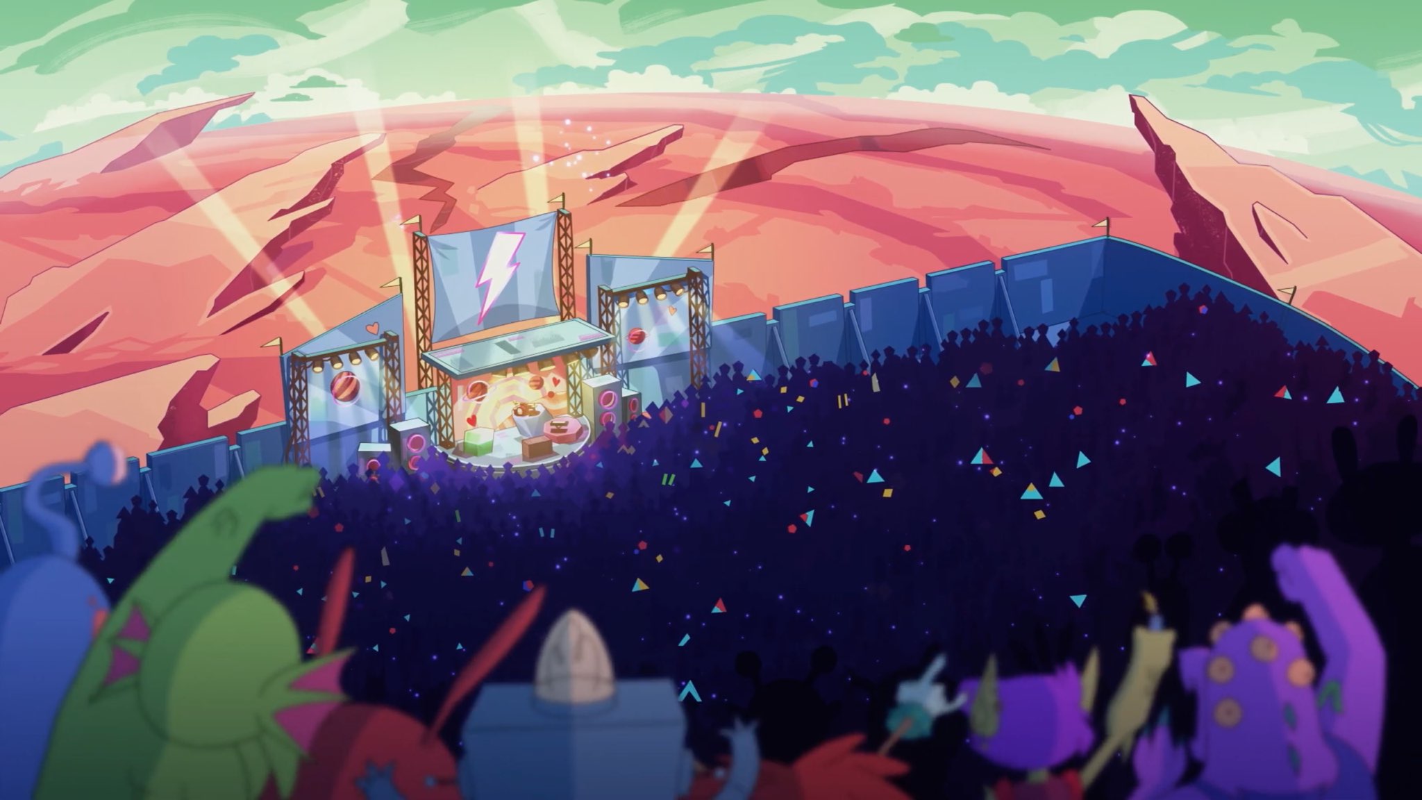 Be a space rock star in “Reigns: Beyond,” launching soon on Apple Arcade