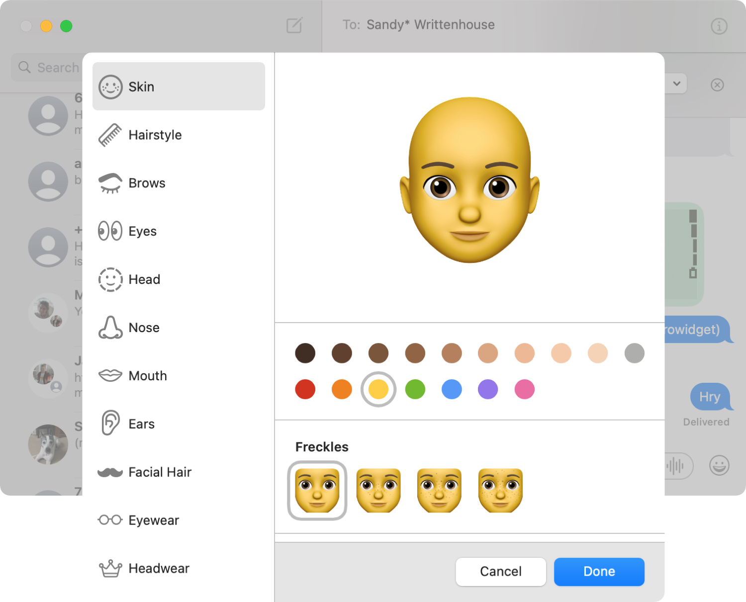 Mac Messages Make New Memoji