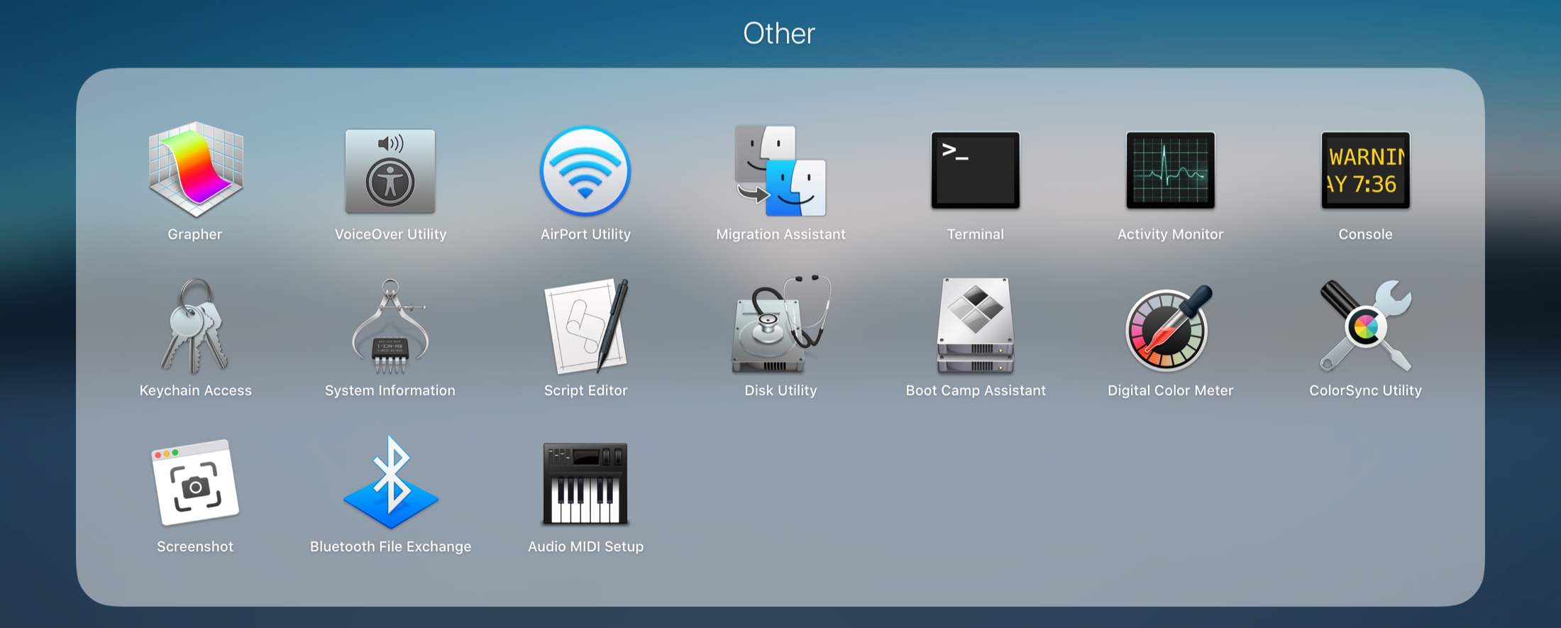 macOS Other Folder in Launchpad