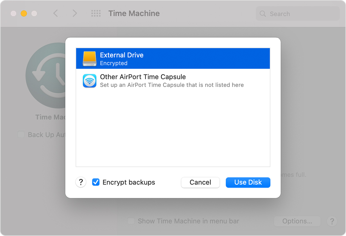 clean install macOS 11 Big Sur - choosing a backup disk for Time Capsule